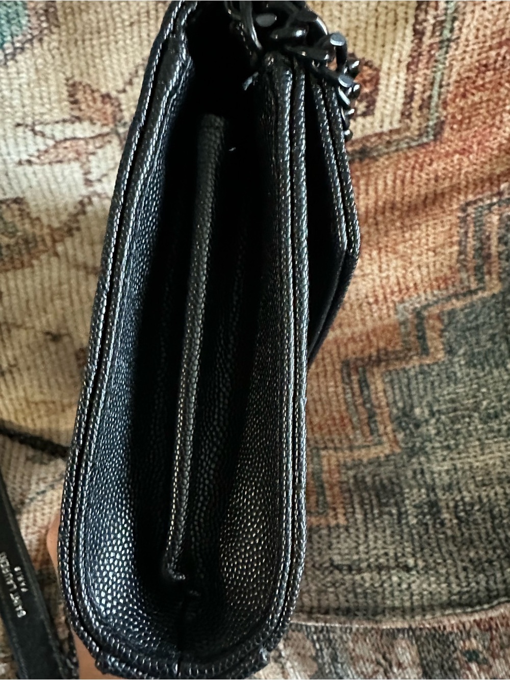 Saint Laurent Black Quilted Leather Chain Wallet - Picture 6 of 6